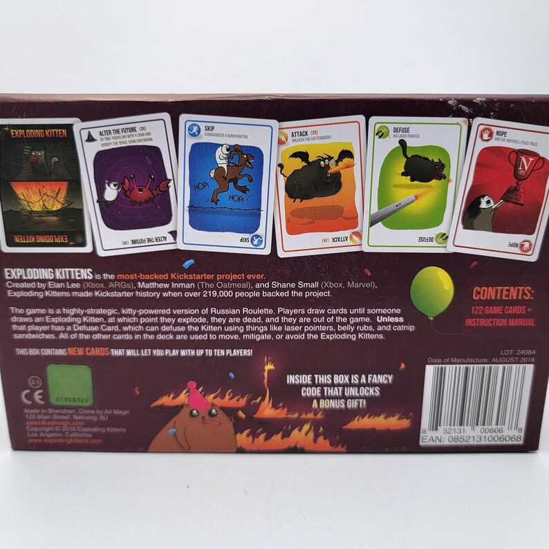 VTG 2000 Purina Pet Music Sampler CD with Exploding Kittens Party Pack Game image 5