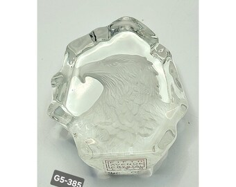Vtg 50s Fifth Avenue Crystal American Bald Eagle Paperweight G5-385