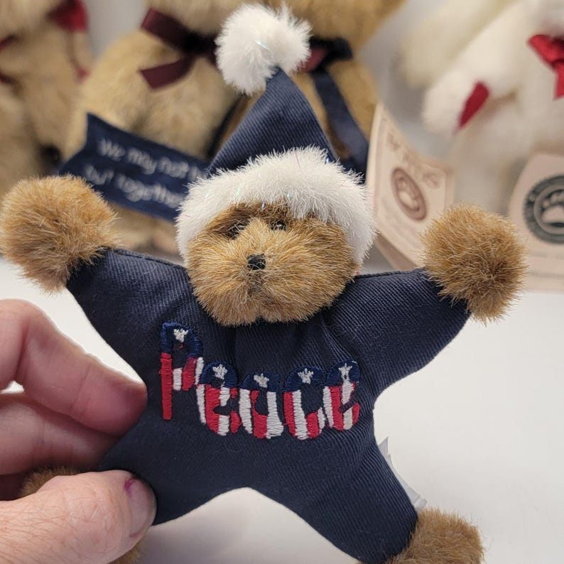 Boyds Bears 愛国的な天使のぬいぐるみセット フェイス エンジェルベアリー ピーススター 4個セット タグ付き 画像 5