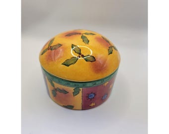 2001 Sango The Sweet Shoppe Julkakburk Prydnadsask Holly Design-H2-133