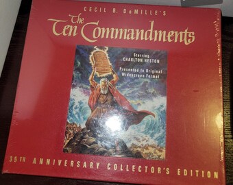 The Ten Commandments VHS Set 35th Anniversary Collectors Edition-verzegeld A8-267