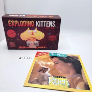 VTG 2000 Purina Pet Music Sampler CD med Exploding Kittens Party Pack-spel
