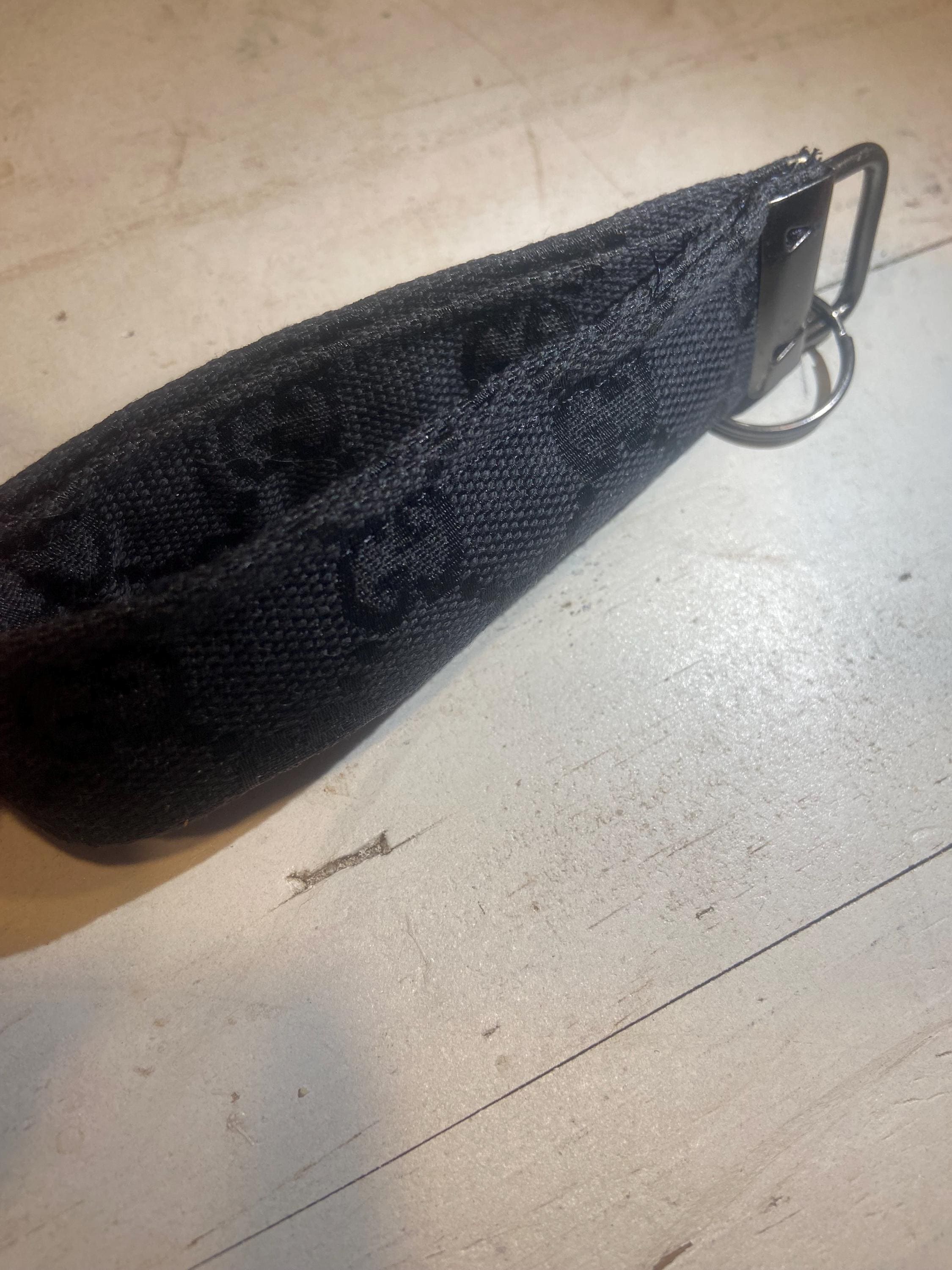Upcycled Gucci BLACK monogram bag into barrettes set clips Upcycled / Repurposed Gucci – Beauty Bird Vintage main image 2