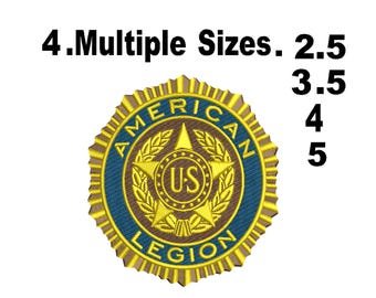 American Legion Stickdatei: Bunt und verziert mit einem gebrochenen Herzen.