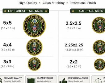 US Army  Embroidery Design | 6 Multiple Sizes, United States, Embroidery Files (Digital Download)