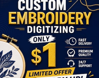 Custom Embroidery Digitizing Service, Custom Digitize, Embroidery Digitize, Custom Digitizing, Logo Digitizing, Image Digitizing