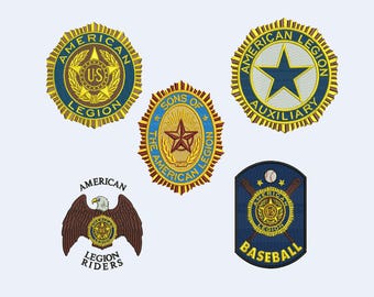 American Legion Stickmuster: Auxiliary, veteran, Baseball (Digitaler Download)