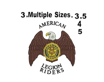 Reiter der amerikanischen Legion Baseball, Stickdatei, Stickdatei für mehrere Größen