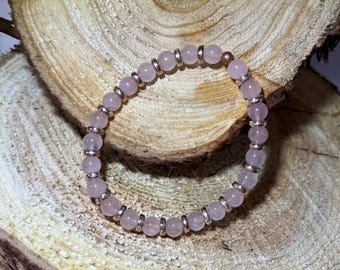 Rose quartz gemstone bracelet | Genuine gemstones | Gift | NATURAL | Healing stone bracelet