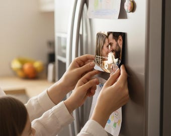 Personalized Photo Music Fridge Magnet, Custom Song Gift