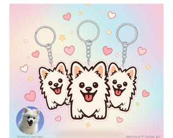 Pet Memorial Portraits: Customizable Keepsake Keychains that Can Be Used as Pendants