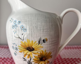 J & G Meakin Vintage Floral Jug, Summertime Pattern Ironstone Creamer