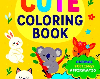 Mindfulness & Emotions coloring book PDF – 40 printable affirmation pages for kids, adults, seniors, therapy, SEL.