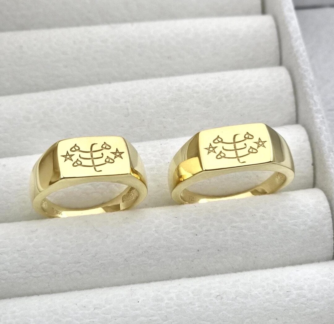 Sterling Silver Baha'i the Greatest Signature Signet Ring - Unisex ...