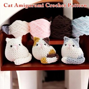 No-Sew 3-in-1 Amigurumi Cat Crochet Pattern Pack, Digital PDF in English, Deutsch, Français, Español, Português, Cat Bun, Cat Loaf