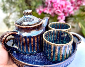 バーレイ ブルー カリコ ヴィンテージ アフタヌーンティー チャイナ