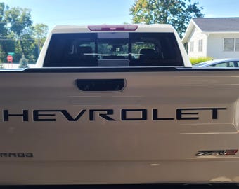 CHEVROLET Tailgate Logo SVG File fits 2019-2025 Silverado