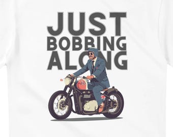 Camiseta de motociclista vintage Triumph - "Just Bobbing Along" - Camiseta clásica de motociclista para hombre - Camiseta de estilo vintage