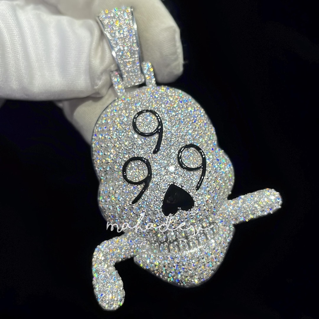 Skull Chain Rapper VVS Iced Out Juice WRLD Tribute