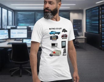 Camiseta Retro Stuff / Regalo nostálgico de coches, televisores y tecnología vintage / Camiseta unisex de algodón suave