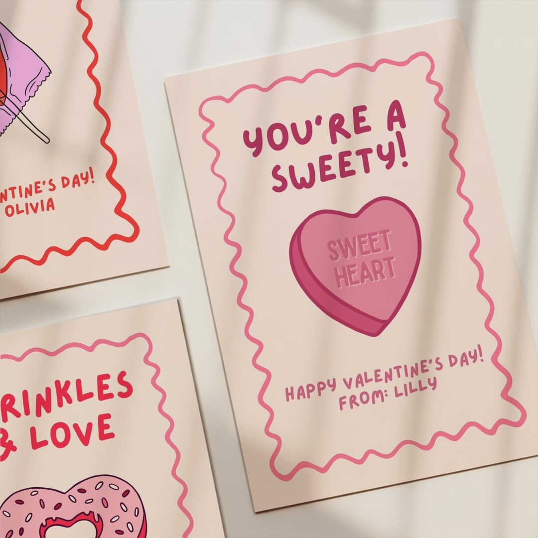 Printable Candy Valentine Cards for Kids Classroom (instant Download ...