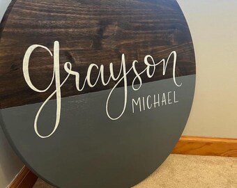 nursery name sign (wooden)