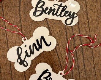 custom dog name ornament
