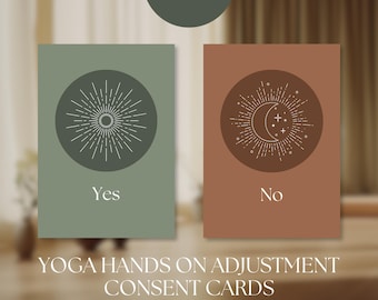 Schede di consenso per le tecniche di aggiustamento manuale e lo yoga consapevole del trauma | Download digitale stampabile per insegnanti di yoga
