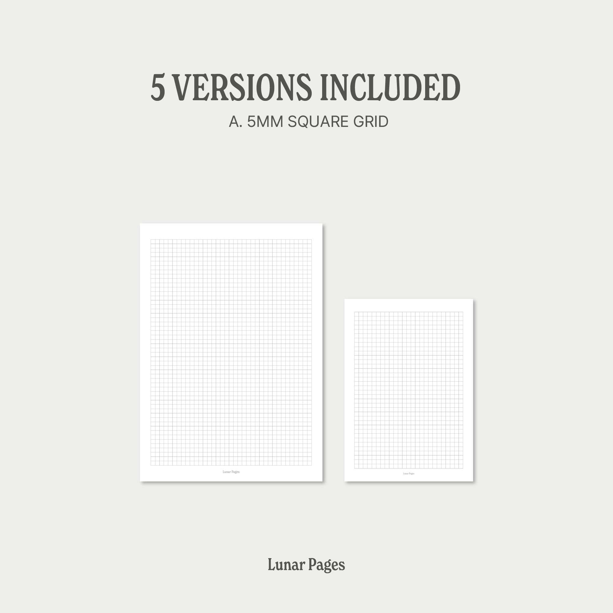 Printable Graph Paper Bundle | Simple Dot Grid | Note Taking Template ...