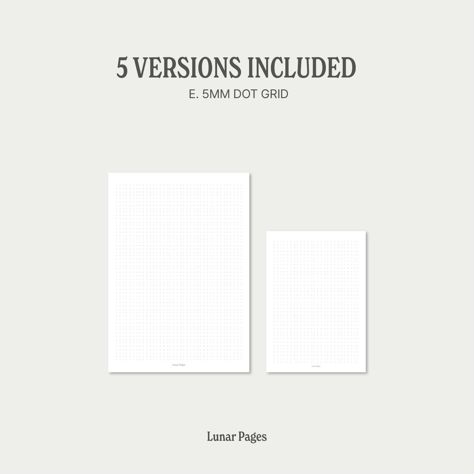 Printable Graph Paper Bundle | Simple Dot Grid | Note Taking Template ...