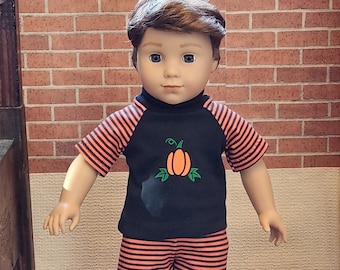 American Doll Sized - 18" Boy Doll or Girl Clothes - Handmade - Halloween Doll Pajamas - Also Fits Götz, Mme Alexander, Our Gen