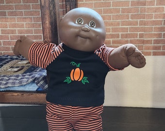 Cabbage Patch Doll Clothes - Handmade for 16 - 17 inch Boy Dolls - Halloween Pajamas