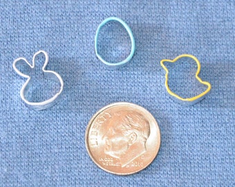 Dollhouse Miniature Easter - Cookie Cutter Set - Chick, Bunny, Egg