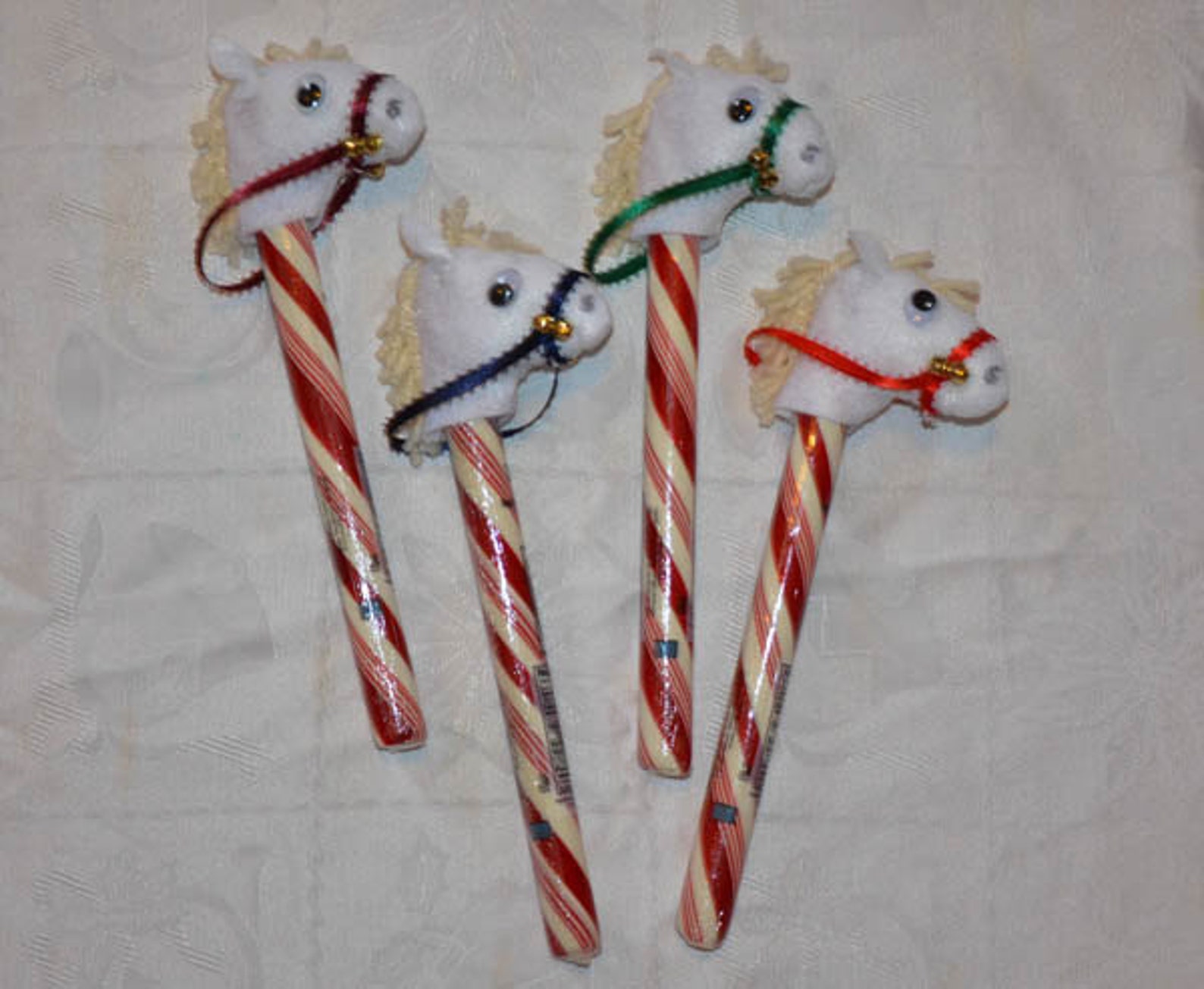 Candy Cane Hobby Horse White 3.5 Ounces 10 Tall Etsy