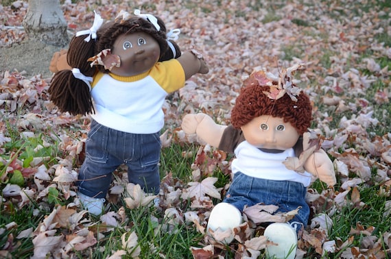 Cabbage Patch Doll Clothes for 16 to 18 for Boy or Girl Dolls Handmade Gold and White T shirt Etsy