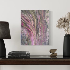 Abstract Spin Art, 16 x 20 canvas, acrylic painting, fluid art, OOAK