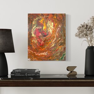 Abstract Spin Art, 16 x 20 canvas, acrylic painting, fluid art, OOAK