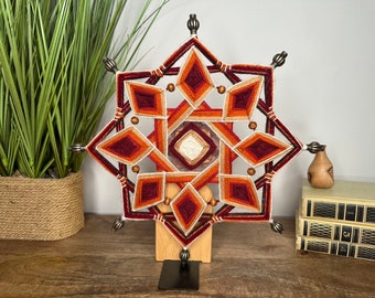 OOAK Yarn Mandala Ojos de Dios, wall decor, room decor