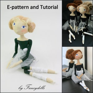 Cloth Doll Sewing Pattern & Tutorial Little Ballerina PDF DIY