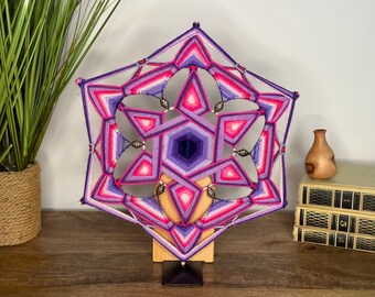 OOAK Yarn Mandala Ojos de Dios,  wall decor, room decor