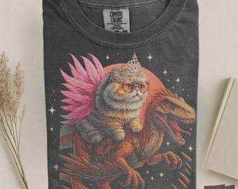 Comfort Colors® Princess Donut and Mongo Shirt, Dungeon Crawler Carl Tee Fantasy Book Reader Geeky Cat Lover Tshirt Donu Mongo Bookish Merch