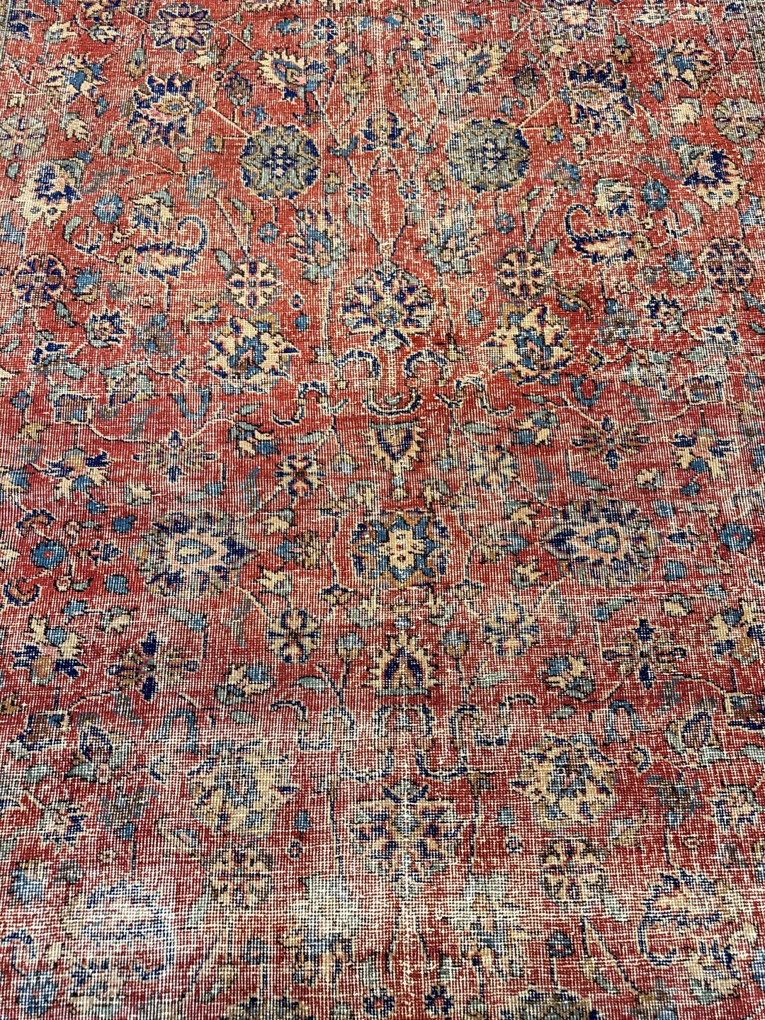 7x10 Vintage Rug, Turkish Rug, Red Rug, Oversized Rug, Living Room Rug ...