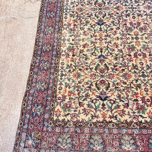 7x10 Vintage Rug, Turkish Rug, Red Rug, Oversized Rug, Living Room Rug, Antique Rug, Oushak Rug, Bedroom Rug, Office Rug, 6'8"x10’ image 9