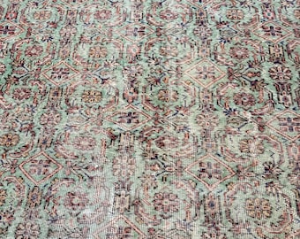 7x10 Vintage Rug, Handmade Rug, Turkish rug, Wool Rug, Living Room Rug, Authentic Turkish Rug, Bedroom Rug, Kitchen rug