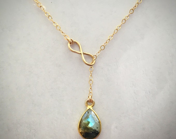 Elysian Necklace Labradorite 14K Goldfill