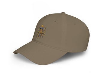 Nautical Octopus Embroidery Cap | Low Profile Baseball Cap