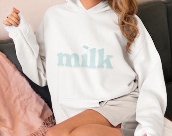 Milk Graphic Sweatshirt, Unisex Heavy Blend™ Hooded Sweatshirt
