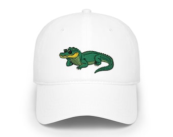 Green Alligator Embroidered Cap | Baseball Cap, Crocodile Patch