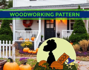 Snoopy "The Great Pumpkin" woodworking pattern, Halloween yard decoration, digital download