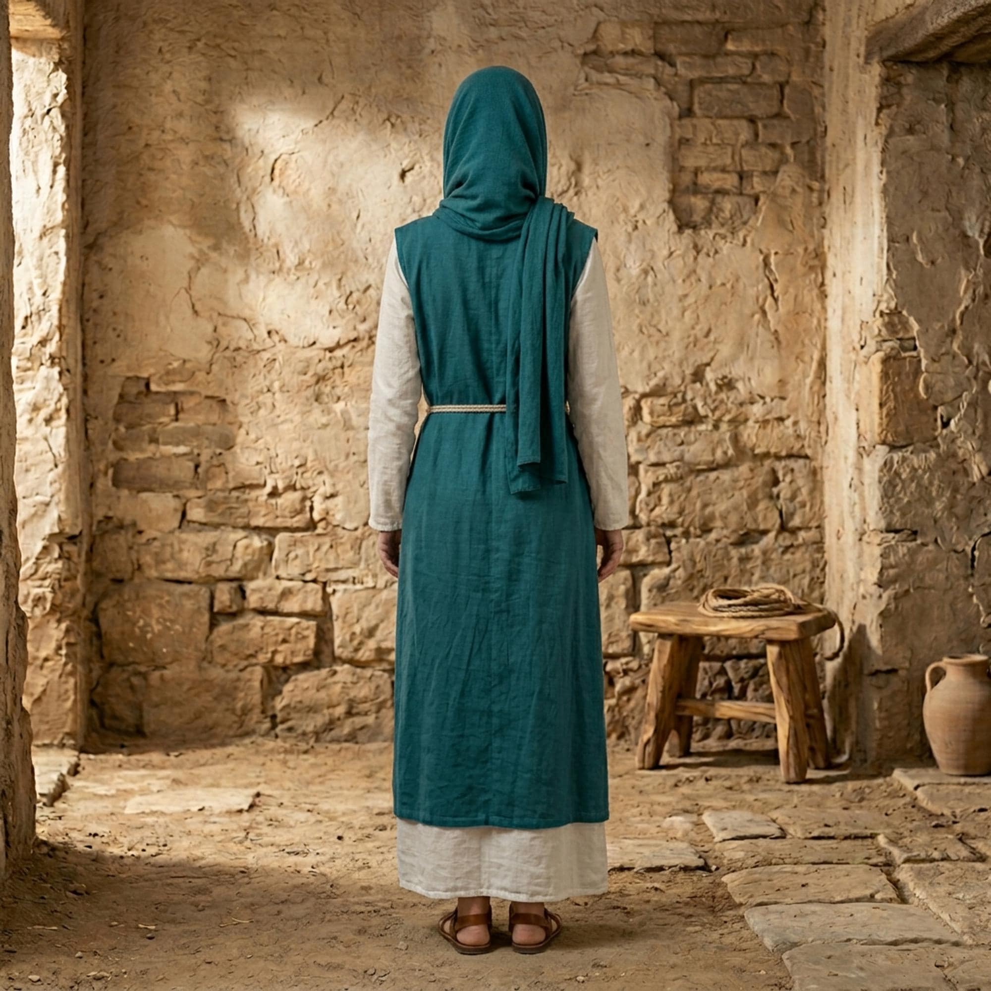 Picture Scripture Robe Jesus Era Linen Dress: Biblical Costume, Nativity Robe, Modest Mary ...